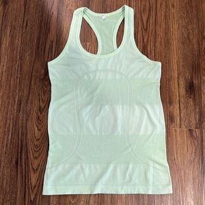 Lululemon Run Swiftly Racerback green tank top size 6